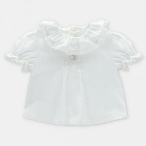 Blusa camisa manga corta Martín Aranda blanco  ref.20257 [0]