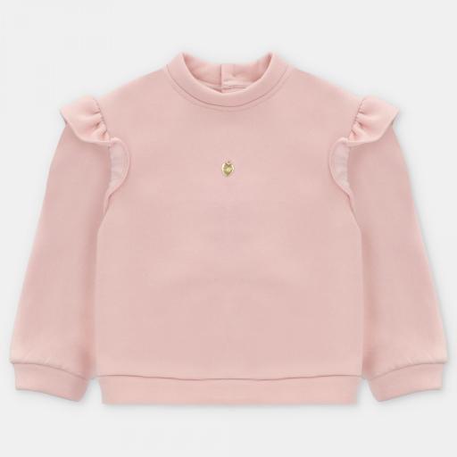Sudadera niña Martín Aranda Leeds rosa empolvado ref.20279
