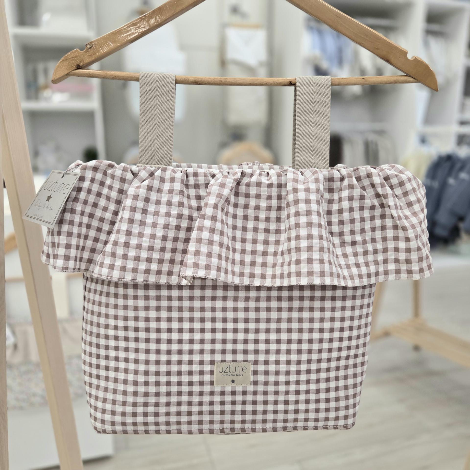 Bolso talega volante Thea rosa empolvado Uzturre