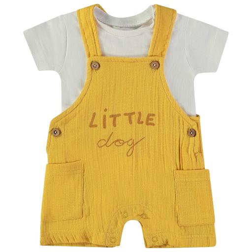 Conjunto peto bambula amarillo Babybol ref.160057 [0]