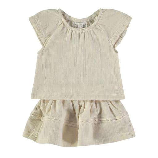 Conjunto falda crudo Babybol ref.161059