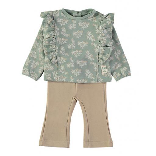 Conjunto niña Babybol verde flores ref.261060 [0]