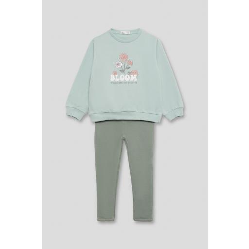 Conjunto niña Street Monkey verde Amazonas ref.356070