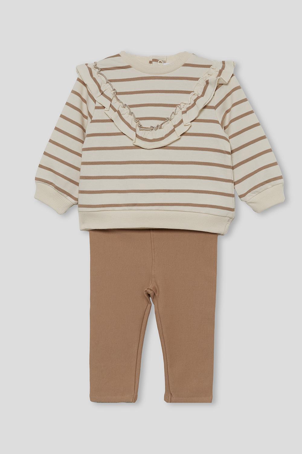 Conjunto niña Rayas camel Street Monkey ref.363019