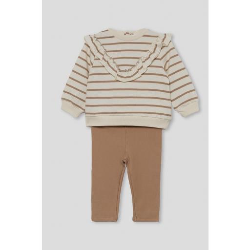 Conjunto niña Rayas camel Street Monkey ref.363019