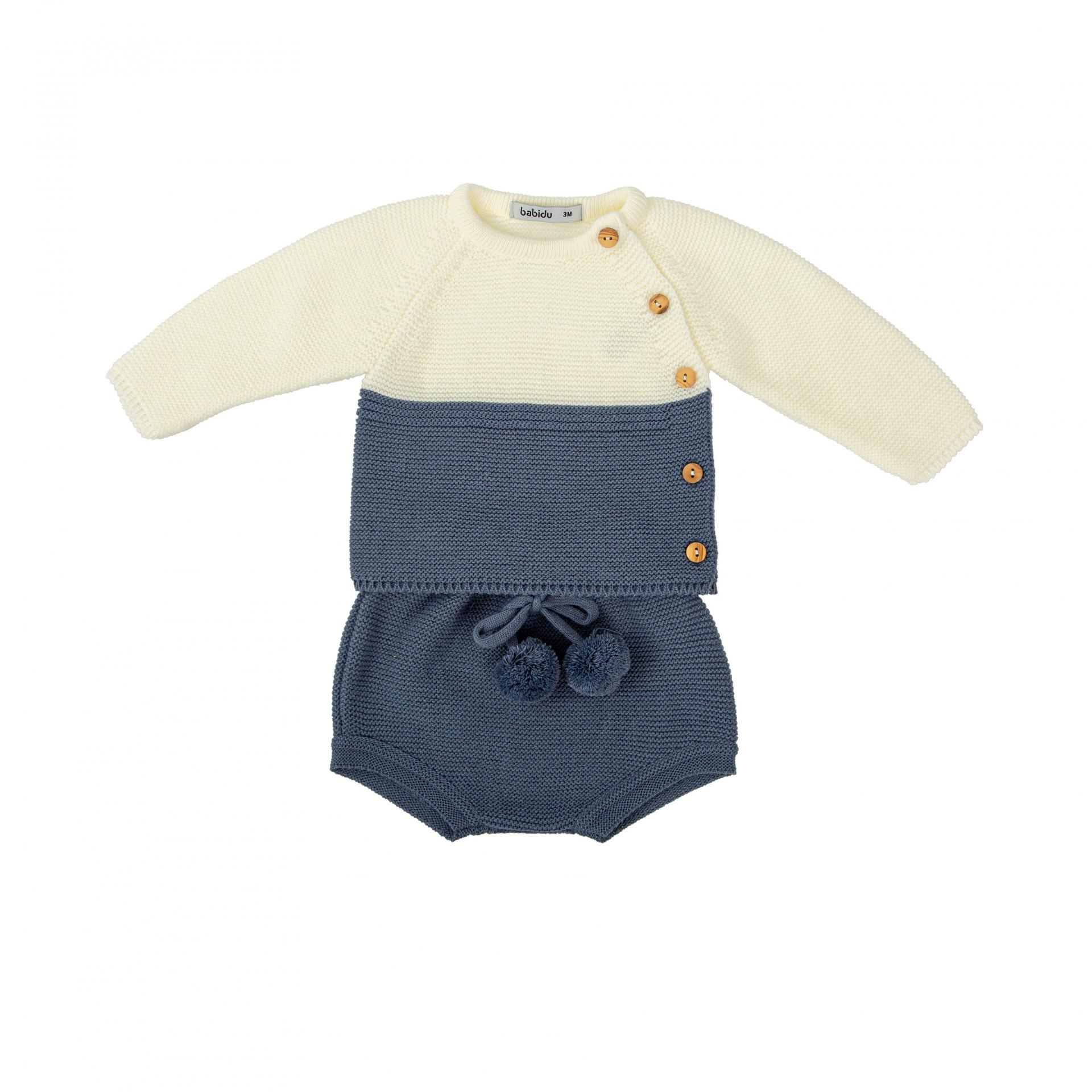 Conjunto 3 piezas braguita ( con gorrito)Zarzal Babidú ref.40820