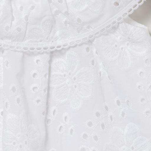Braguita y vestido bordado clásico blanco Coco Blanco ref.80322 [2]