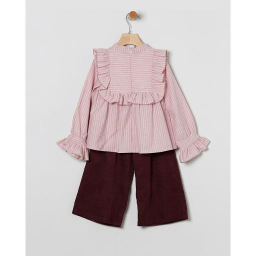 Conjunto blusa rayas Coco Acqua vino ref.50499 [1]