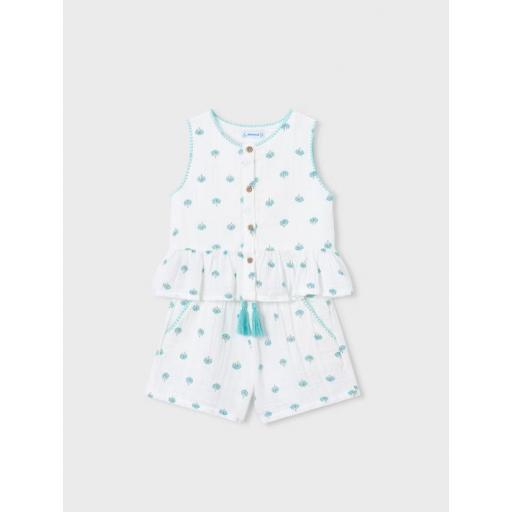 Conjunto pantalón corto palmeras Mayoral ref.3229