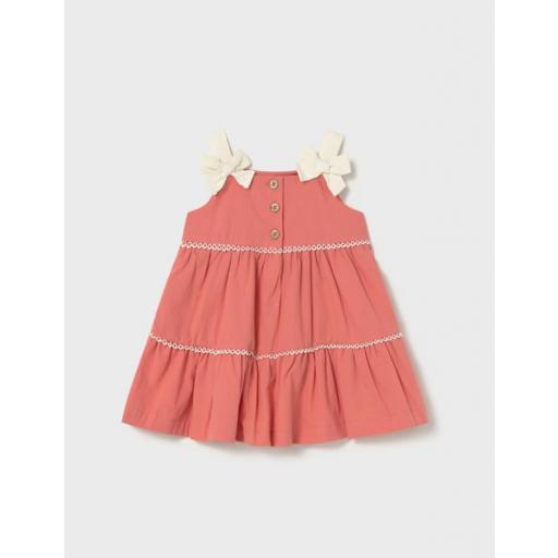 Vestido con lazos color flamingo Mayoral ref.1924