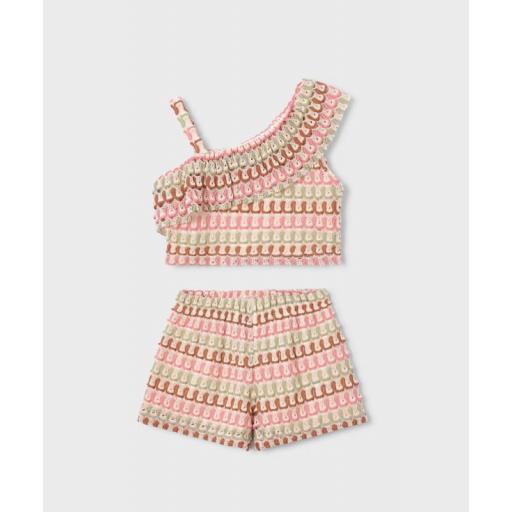 Conjunto niña asimétrico Mayoral mandarina ref.3225 [0]
