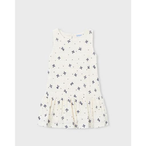 Vestido lazos crudo Mayoral ref.3945