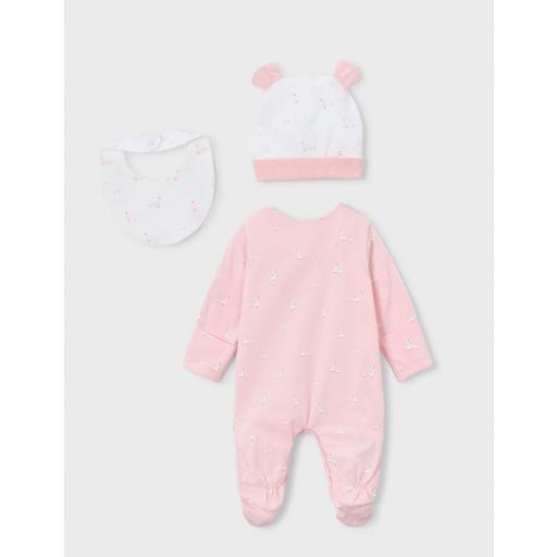 Set regalo pijama + gorro + babero Mayoral rosa ref.1728 [1]