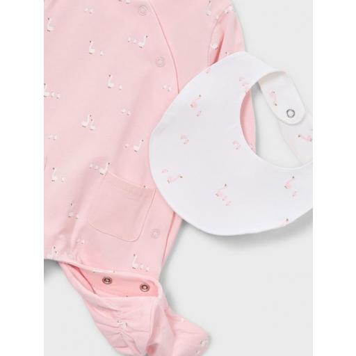 Set regalo pijama + gorro + babero Mayoral rosa ref.1728 [2]