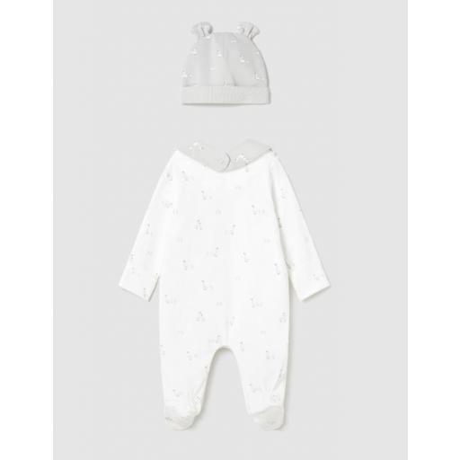 Set regalo pijama + gorro + babero Mayoral gris ref.1728 [2]