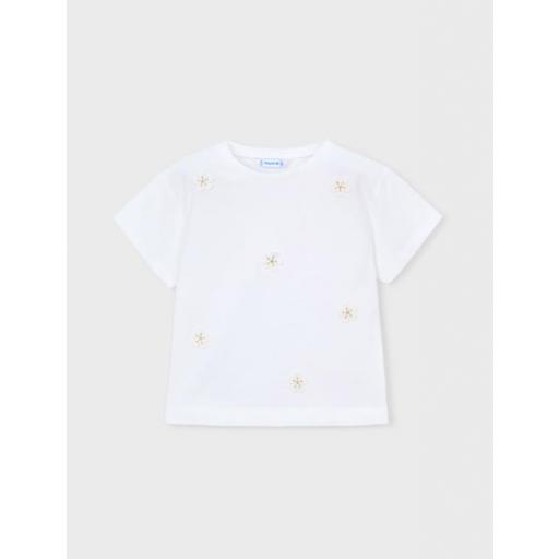 Camiseta aplique flores blanco Mayoral ref.3013 [0]