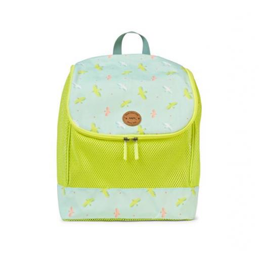 Mochila baño antiarena Tropicool verde Saro ref.6152