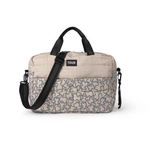 Bolso maternidad con broches para coche y cambiador incluído beig Tous Baby [1]