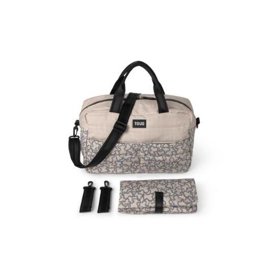 Bolso maternidad con broches para coche y cambiador incluído beig Tous Baby [0]