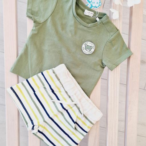 Conjunto algodón Surfer little bear  ref.244002