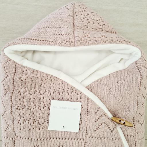 Saco capazo Patchwork rosa con pelito interior  ref.300 [1]