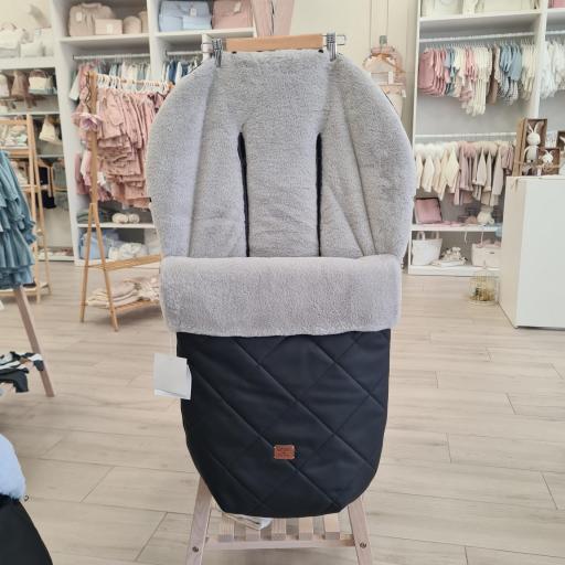 Saco silla universal Uzturre polipiel Cocco negro pelito gris