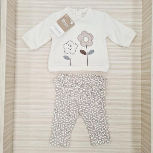 Conjunto Mayoral flor beige