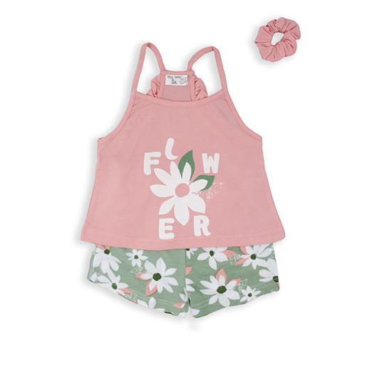 Conjunto Babybol Flower con coletero ref.151314