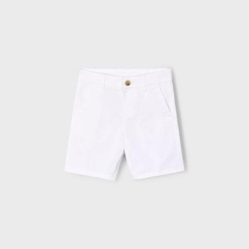 Bermuda chino sarga básico Mayoral color.blanco  ref.202