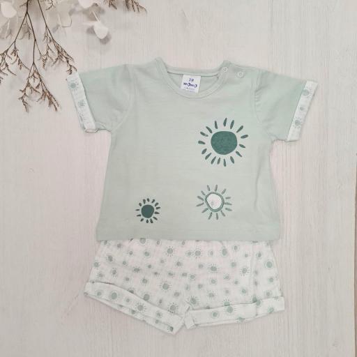 Conjunto Bambula Sol verde ref.25537