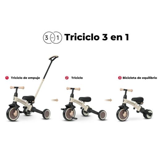 Triciclo Stager 3 en 1 Qplay Beig [2]