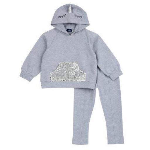 Chandal gris lentejuelas Chicco ref.100829