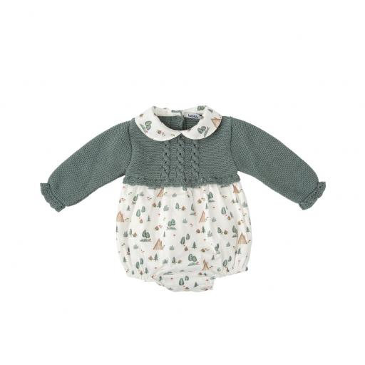 Pelele y capota cuello bebé Fiordo Babidu ref.30801