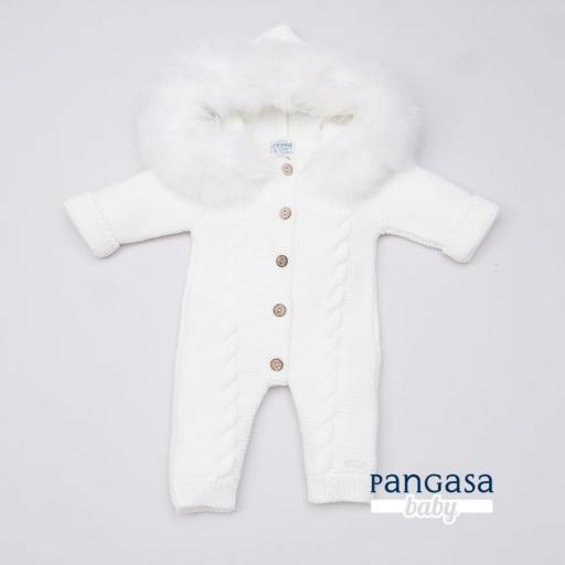 Buzo ochos con pelo Pangasa Marfil  ref.1413650