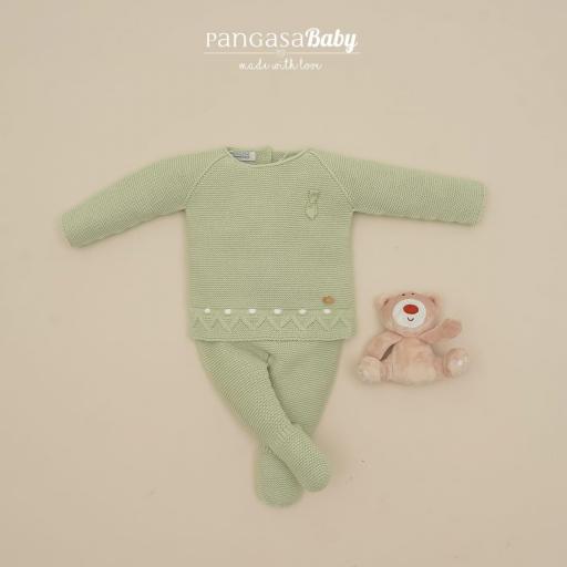 Conjunto polaina sin cuello Pangasa verde hoja ref.1503210