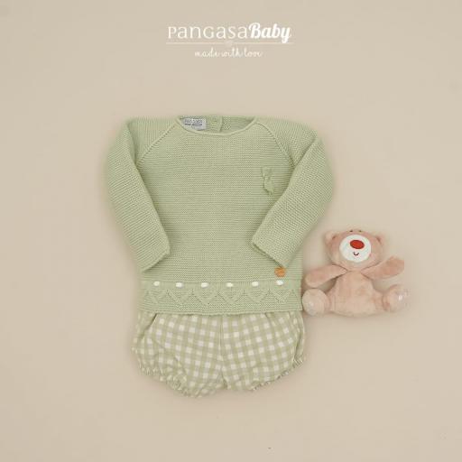 Conjunto 2 piezas Pangasa verde hoja ref.1508210