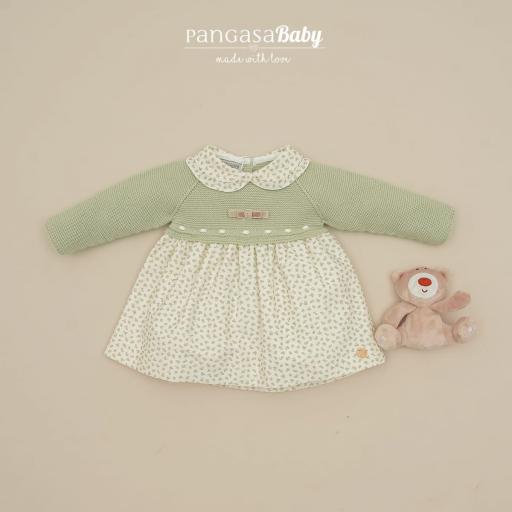 Vestido flores Pangasa verde hoja ref.1502210