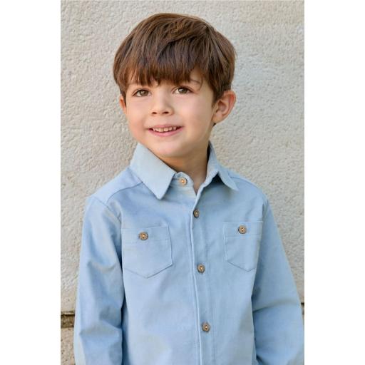 Camisa Sheffield azul grisáceo Martín Aranda ref.20278