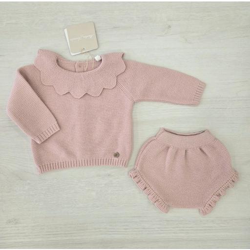 Conjunto punto niña Martín Aranda rosa empolvado ref.11275