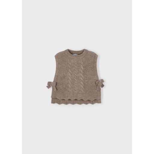  Chaleco tricot lazos Mayoral color topo ref.4314