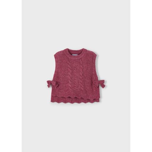 Chaleco tricot lazos Mayoral cereza ref.4314