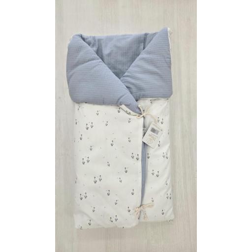Saco manta reversible capazo universal ocas azul D´peques  [0]