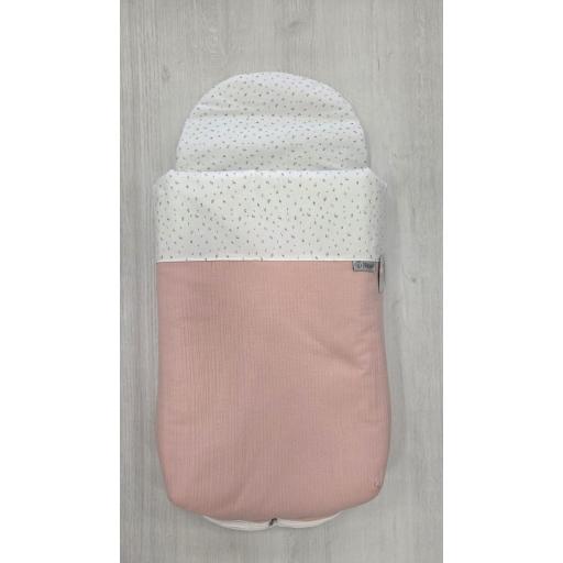 Saco interior capazo Florecitas rosa D´peques ref.503 [0]