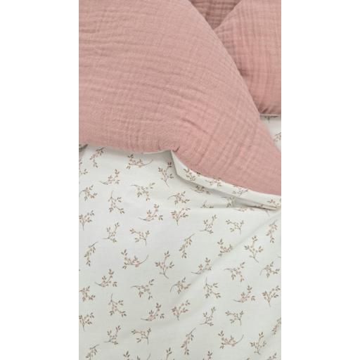 Saco manta reversible capazo universal ramilletes rosa D´peques ref.504 [1]