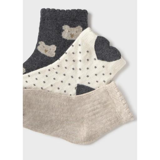 Pack 3 pares calcetines niña Osito Mayoral ref.10012 [1]