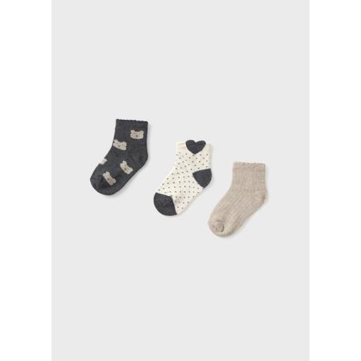 Pack 3 pares calcetines niña Osito Mayoral ref.10012