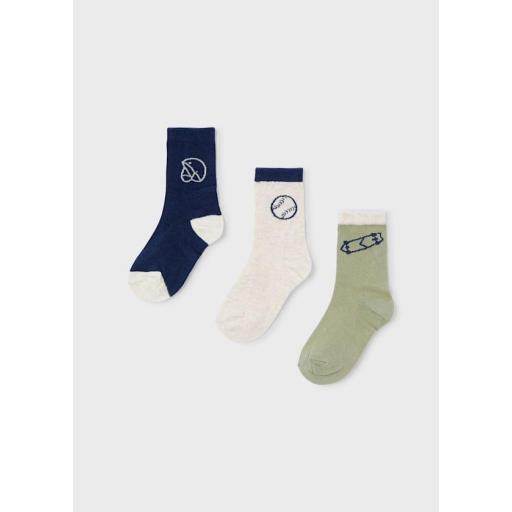 Pack 3 pares calcetines verde Mayoral ref.10050