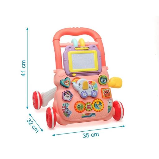 Correpasillos andador actividades rosa Kiokids  [2]