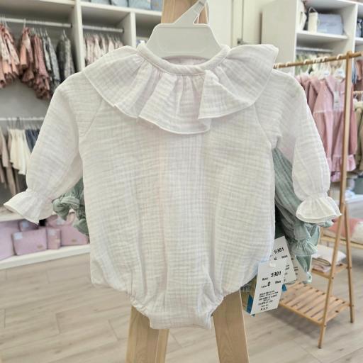 Pelele bambula Blanco ref.5901 [0]