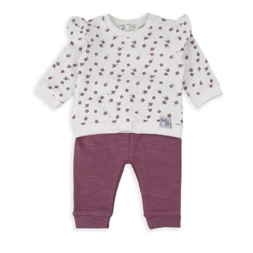 Conjunto bebé flores 100% algodón ref.250804